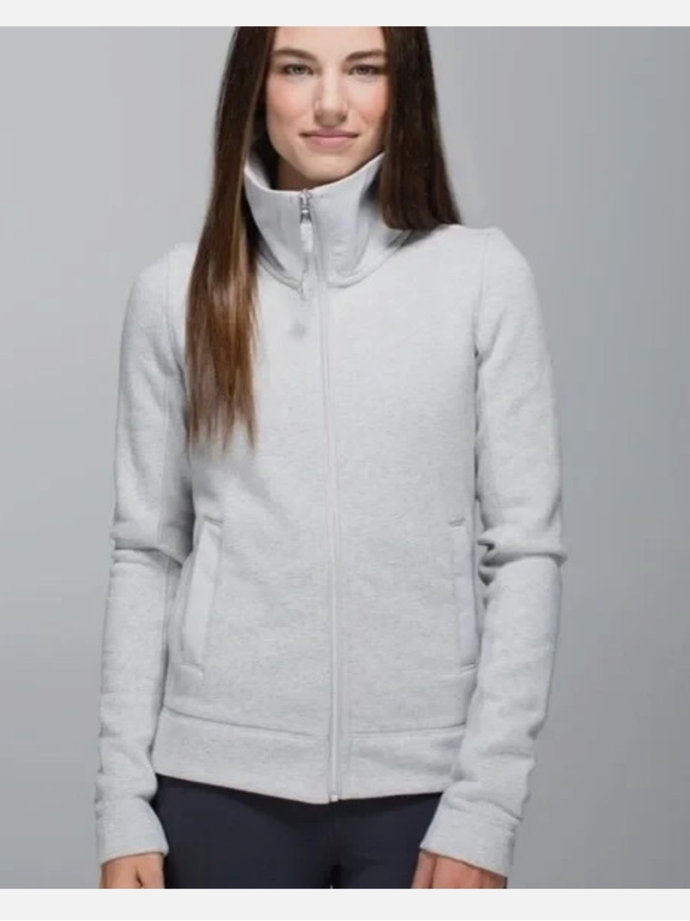 lululemon athletica Light Gray en route Full-Zip Bomber Jacket